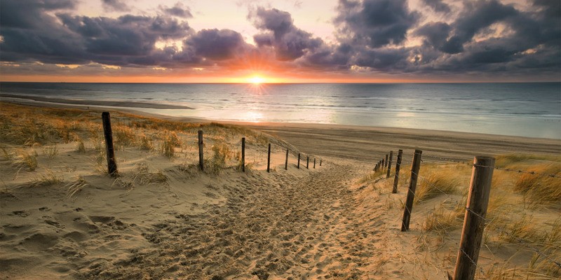 Tuinposter 'Zonsondergang'