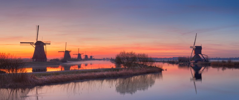 Tuinposter 'Kinderdijk'