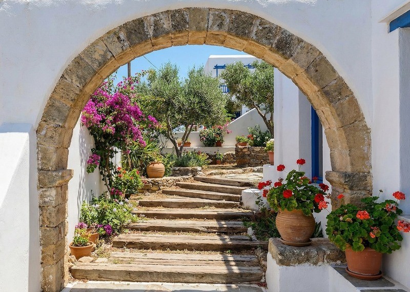 Tuinposter 'Witte boog '