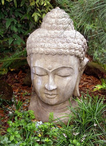 Teun's Tuinposters - Stenen buddha / boeddha beeld Teun's Tuinposters - Stenen buddha / boeddha beeld